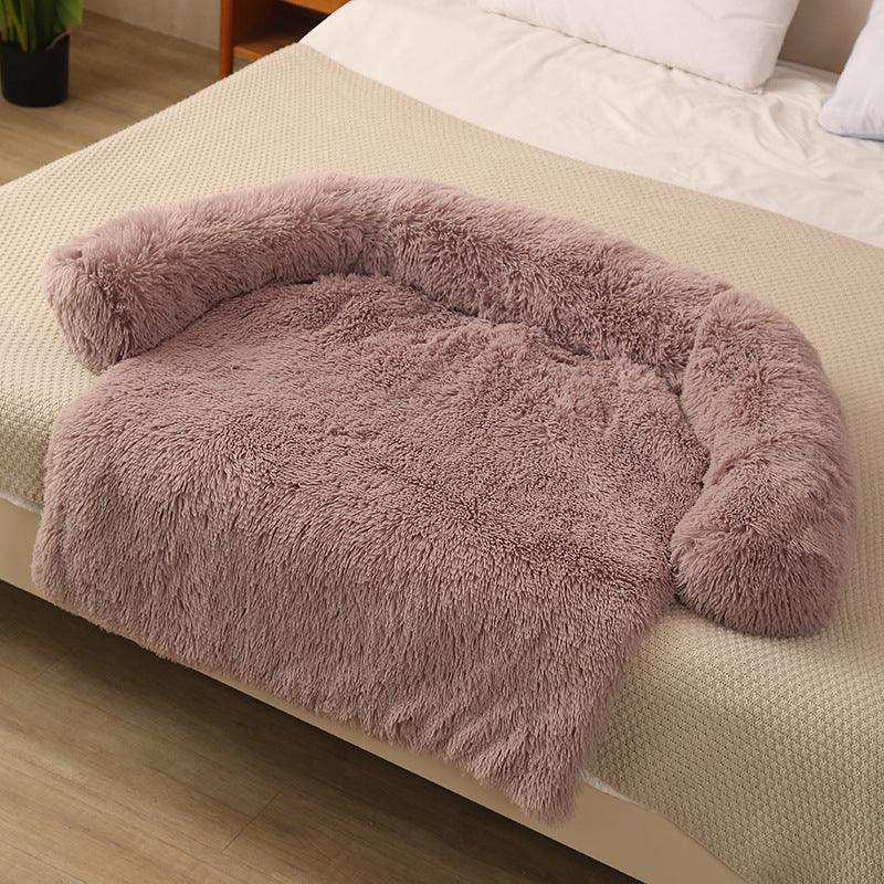 Hundbädd - Avtagbar & Tvättbar, Mjuk, Kant stöd för Soffa, Bil & Golv