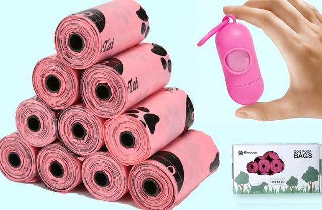 Miljövänliga Hundbajspåsar 390-pack (ink. påshållare)