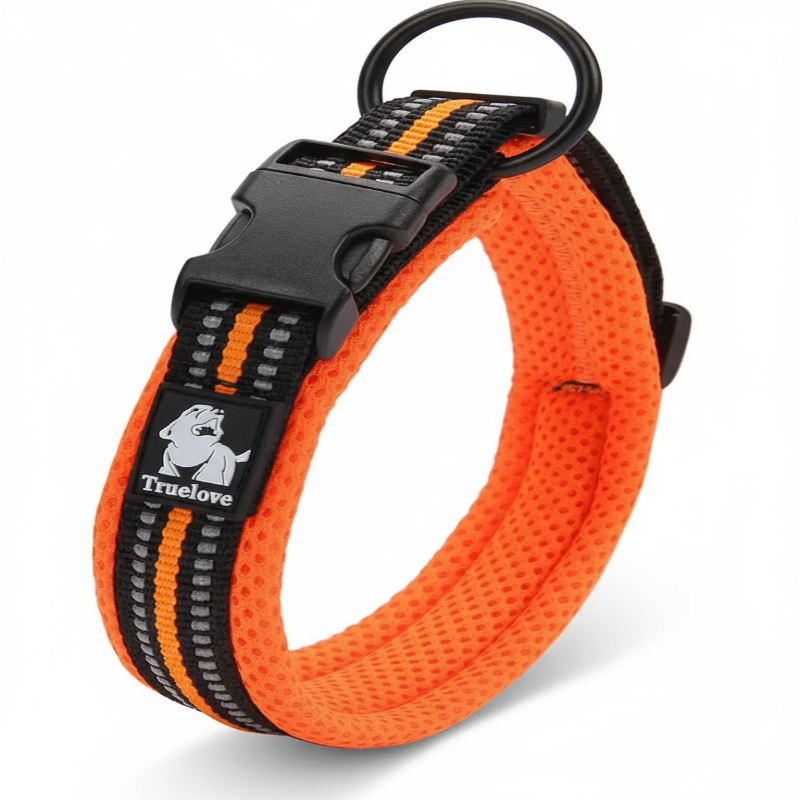 Hundhalsband – Active | Justerbart Hundhalsband med Reflex - Mjukt & Bekvämt