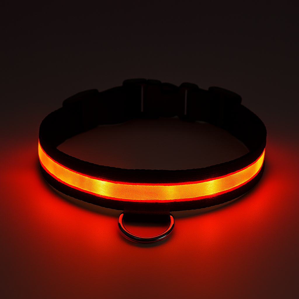 Uppladdningsbart LED Hundhalsband - säkerhet och stil