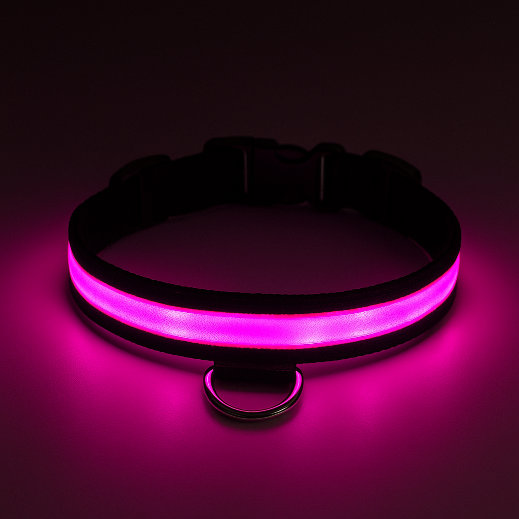Uppladdningsbart LED Hundhalsband - säkerhet och stil