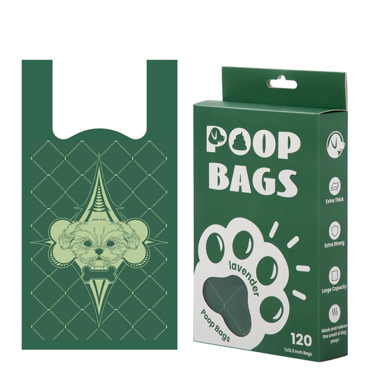 Hundbajspåsar med handtag – Lavendeldoft, Extra Starka & Miljövänliga 120 st