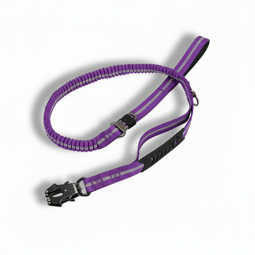 Hundkoppel - Stöt absorberande & Reflekterande med Quick Release