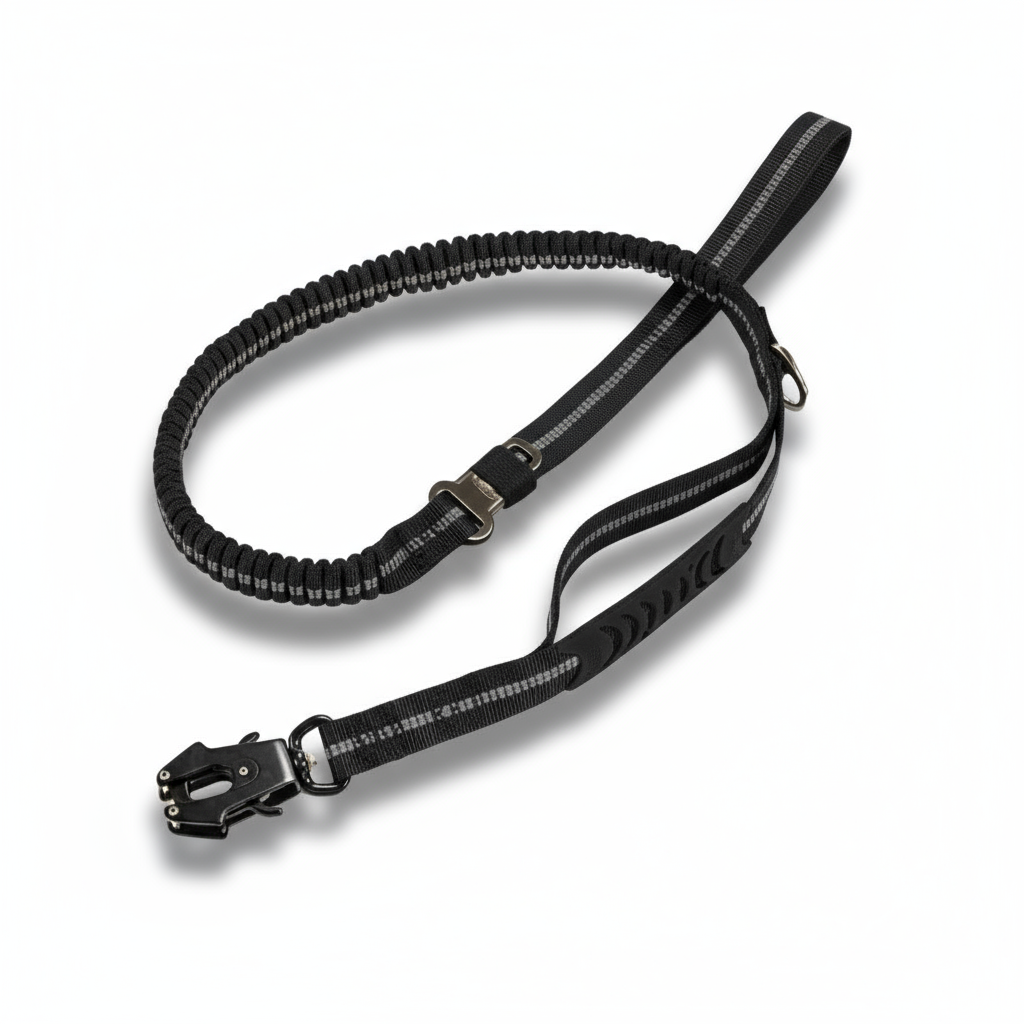 Hundkoppel - Stöt absorberande & Reflekterande med Quick Release