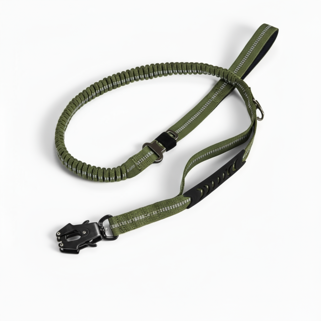 Hundkoppel - Stöt absorberande & Reflekterande med Quick Release