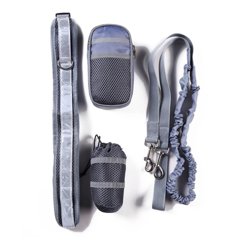 Midjekoppel Hund – Active | Handsfree Löparbälte med Bungee & Förvaring