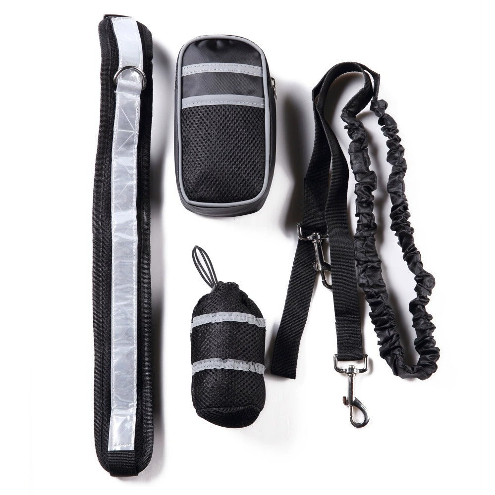 Midjekoppel Hund – Active | Handsfree Löparbälte med Bungee & Förvaring