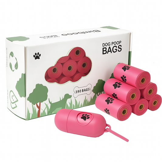 Hundbajspåsar 390-pack - ink. påshållare
